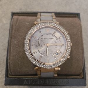 MICHAEL KORS Parker Rose Gold-Tone Chronograph Watch